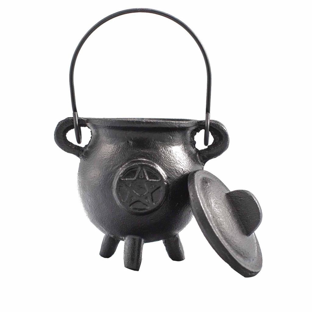 Cast Iron Cauldron Pentagram 6.5 X 13 Cm