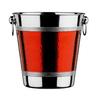 Premier Housewares Seau De Champagne/Vin Avec Bande En Acier Inoxydable Effet Martelé Rouge - 0507780