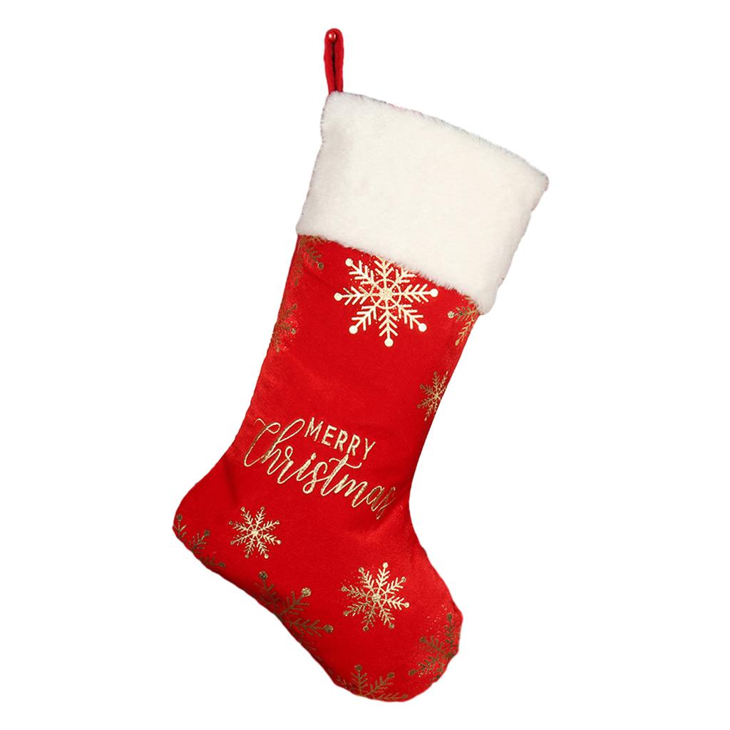 Christmas Velvet Stocking Pendant Xmas Tree Decor Filled Candy Gift Wrapping for Children Candy Indoor Family