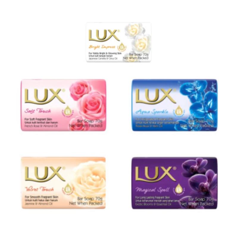 Lux Scented Soap Set of 5 (1 Pcs Each), 70g X 5 Pcs