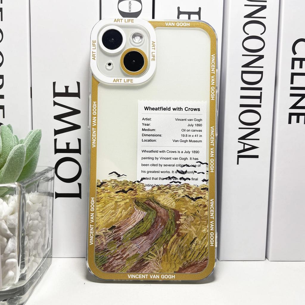 Van Gogh Aesthetic Art Phone Case For iPhone 16 15 14 13 12 11 Pro Max XS X XR SE 78 Plus Mini Funda Sunflowers The Starry Night