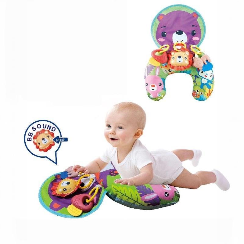 1 Stück Neugeborenen Kopf-Hoch-Trainingskissen Babykissen Bauchlage Spielzeug Schwarz und Weiß Liegekissen Hoher Kontrast Sensorisches Spielzeug
