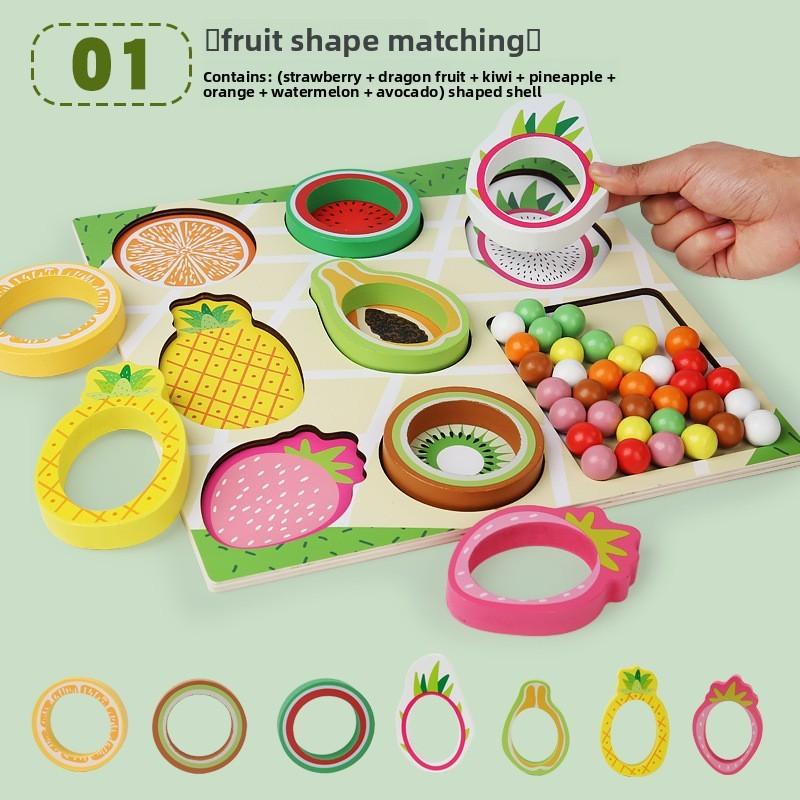 Shape Wooden Sorting Puzzle For Kids Learning Hand Eye Coordination Development