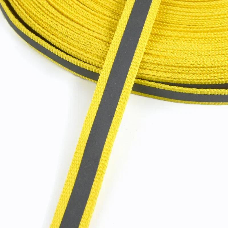 10Yards Meetee 10mm Reflective Nylon Webbing Fluorescent Silver Ribbon Safety Warning Band Uniform Decor Straps DIY Accessories