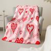 VIKAMA Valentine's Day Flannel Blanket Skin Friendly Soft Pink Love Bedroom Sofa Blanket Couple Gift Home Decoration