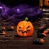 Halloween Pumpkin Statue Decoration - Fall Home Decor for Indoor Outdoor Table Centerpiece
