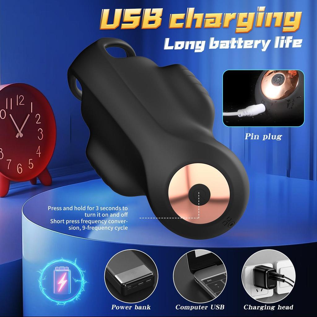 Dual Vibration Remote Control Male Masturbator Cup