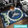 Custom Name Rug Minnesota Logo Area Rug Suitable for Indoor And Outdoor,Carpets for Homes, Offices,Living Rooms,Home Decor,Christmas Gift