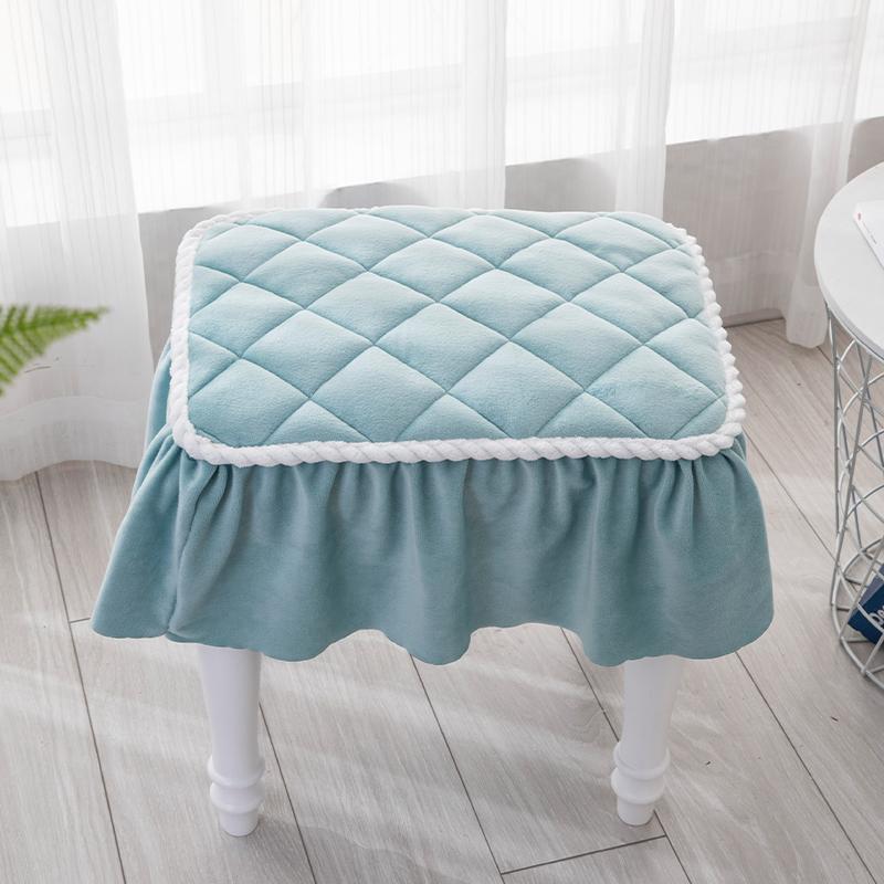 Короткий плюшевый стеганый прямоугольный стул чехол для сиденья стула пианино чехол для табурета декор комнаты кружевной чехол для скамейки 25x35cm 4348₽