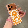 Japan and South Korea popular small daisy transparent mobile phone case magnetic wireless charging compatible with Apple 17PRO anti-drop protective