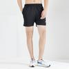 Li Ning Fitness Series Logo Print Elastic Waist Loose Sports Shorts Unisex Shorts Black AKSSC27-1
