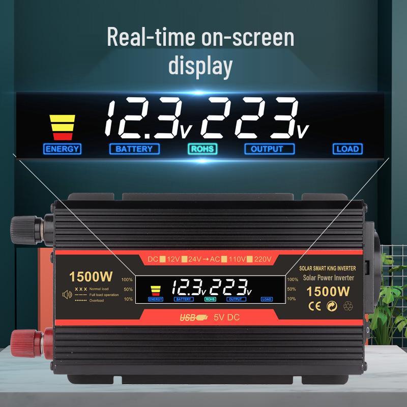 CARMAER 500W/2000W Modified Sine Wave Car Inverter, 12V/24V To 220V, 60HZ, European Standard