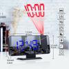 New LED Digital Alarm Clock Table Watch Electronic Desktop Clocks USB Wake Up FM Radio Time Projector Snooze Function