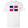 Dominican Republic Latin American Flag Basic Cotton T-Shirt - White