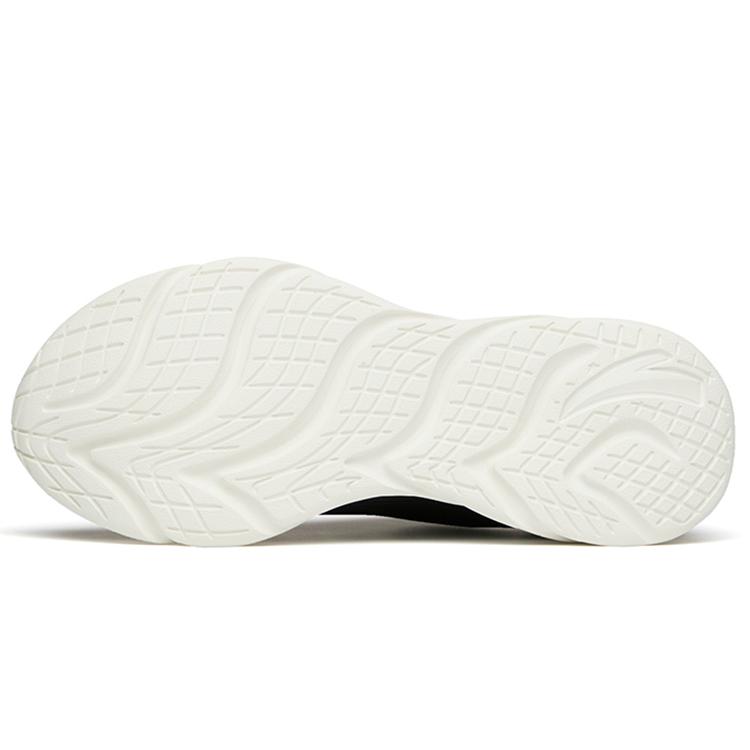 New Anta Running Collection Durable Breathable Low Top Running Shoes Men's Black White Fleece Lined Comfortable 112145571-9
