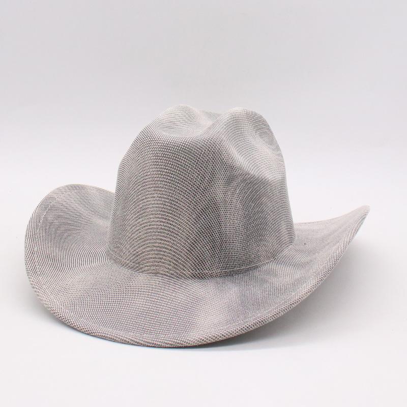

Cowboy Top Hat, Punk Style, Big Edge Hat, Men S And Women S One-Word Riding Hat, Western Cowboy Roll-Brim Hat one size fits all (d word)