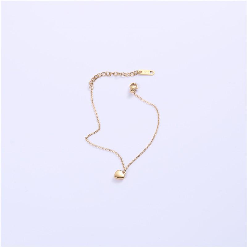 Simple Peach Heart Bracelet for Female Students – Perfect Gift for Girlfriend