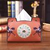 PU-Leder Taschentuchbox Europäischer Retro-Stil Wasserdichter Serviettenhalter Badezimmer Auto Wohnzimmer Couchtisch Universelle Aufbewahrungsbox