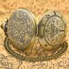 Cartoon Creepy Town Triangle One-Eyed Devil Necklace Quartz Pocket Watch