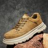 Men's Casual Shoes Retro Suede Leather Sneakers Comfortable Non - Slip Thick - Soled Fashion Trend Daily Wear Shoes for Walking