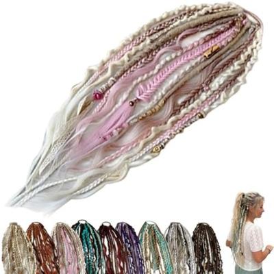 New Elastic Dread Ponytail Boho with Hair Tie Braided Ponytail Extension DIY Hair Accessories