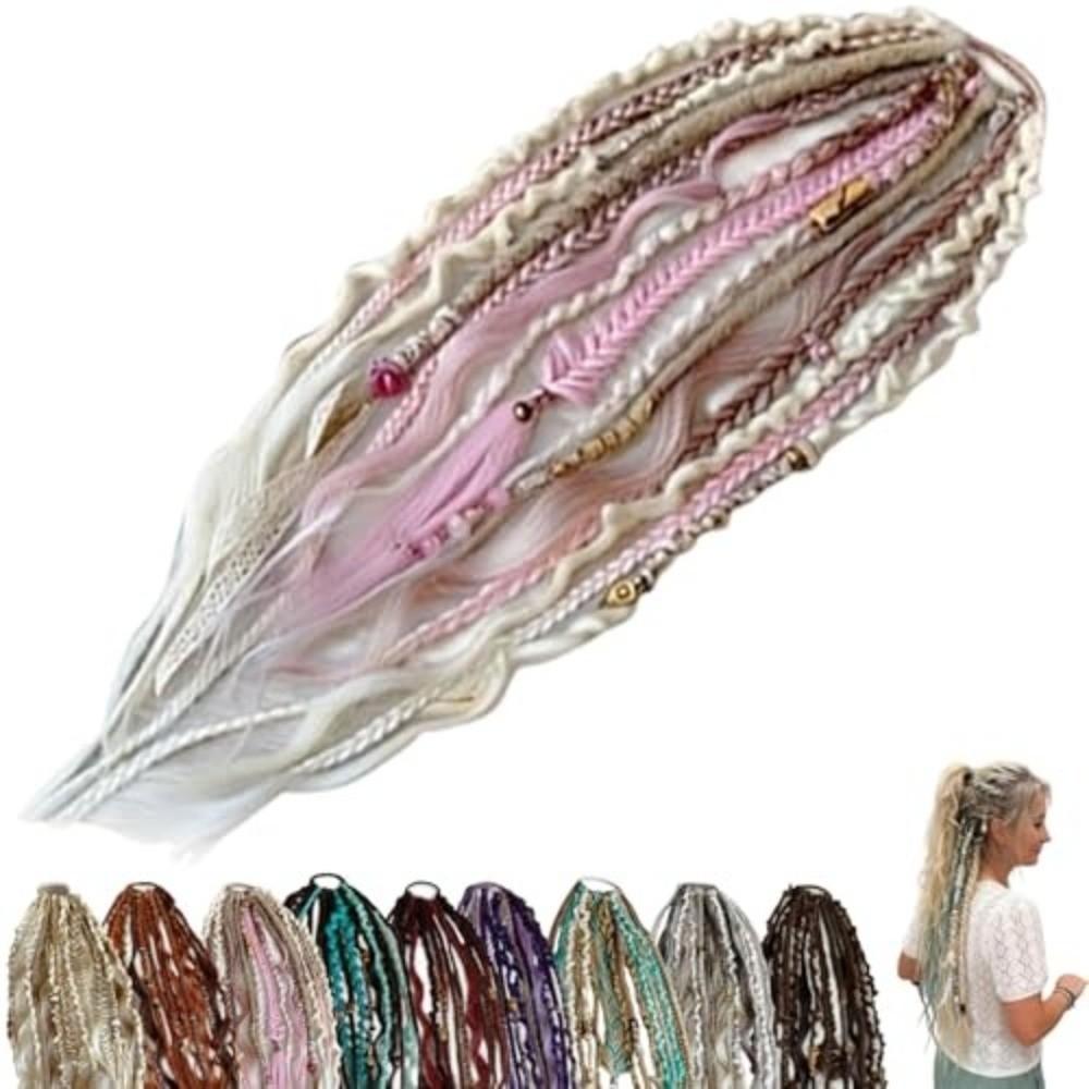 New Elastic Dread Ponytail Boho with Hair Tie Braided Ponytail Extension DIY Hair Accessories