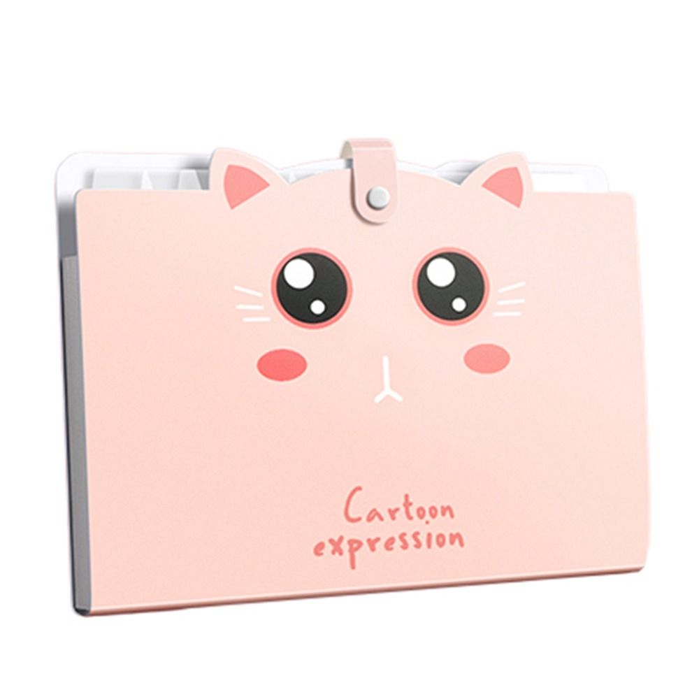 

Тестова папка для зберігання паперу на 12 кишень Водонепроникна сумка для документів Креативна папка для файлів A4 рожевий