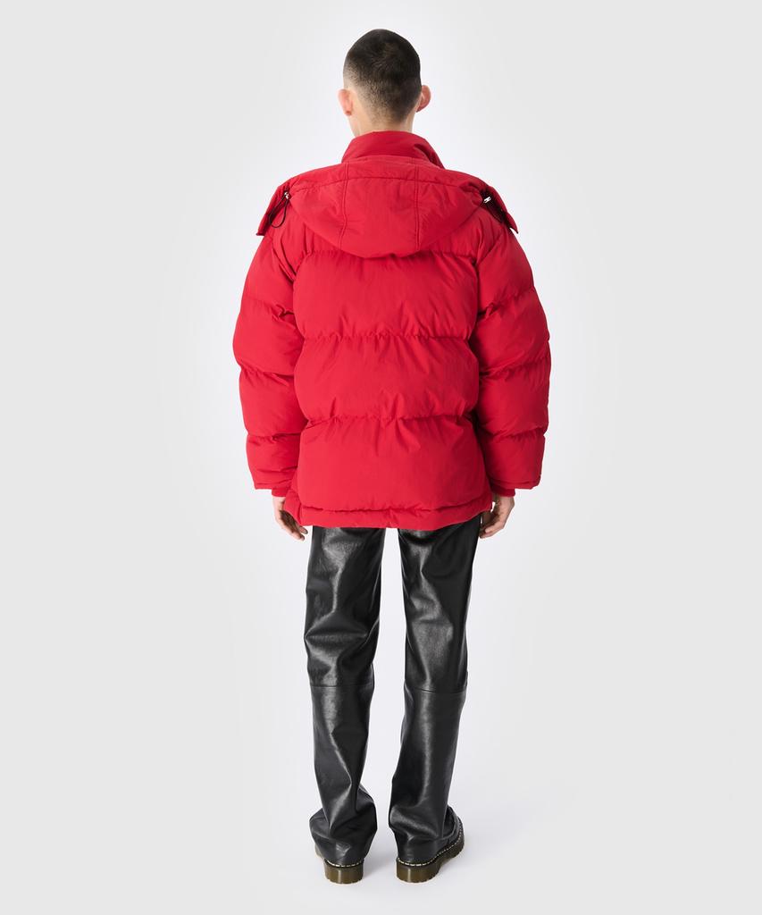 Marine Serre (U) Ms Sport Nylon Puffer Coat Red Ms Sport Nylon Puffer Coat Red
