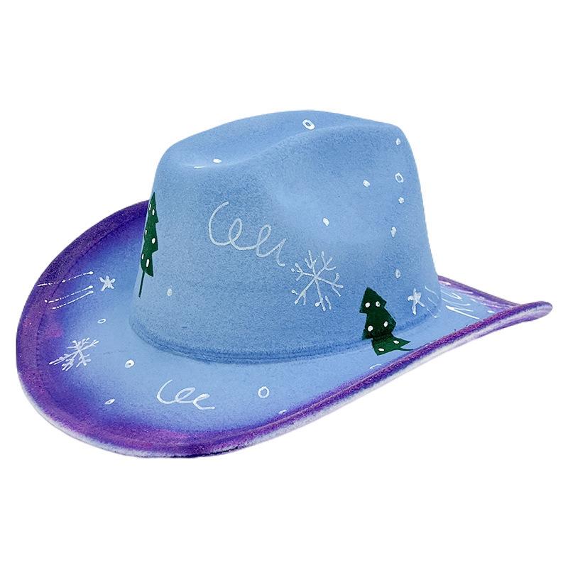 

Halloween woolen top hat men s shade holiday dance party western cowboy hat jazz hat M（56-58cm）