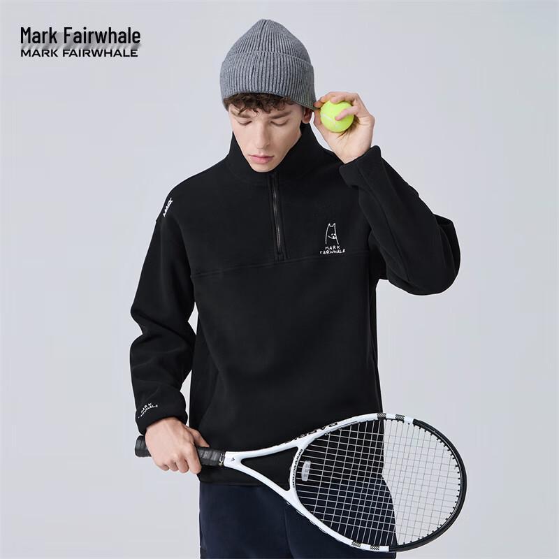 

Mark Fairwhale Men s Embroidered Half-Button Sweatshirt M (50)