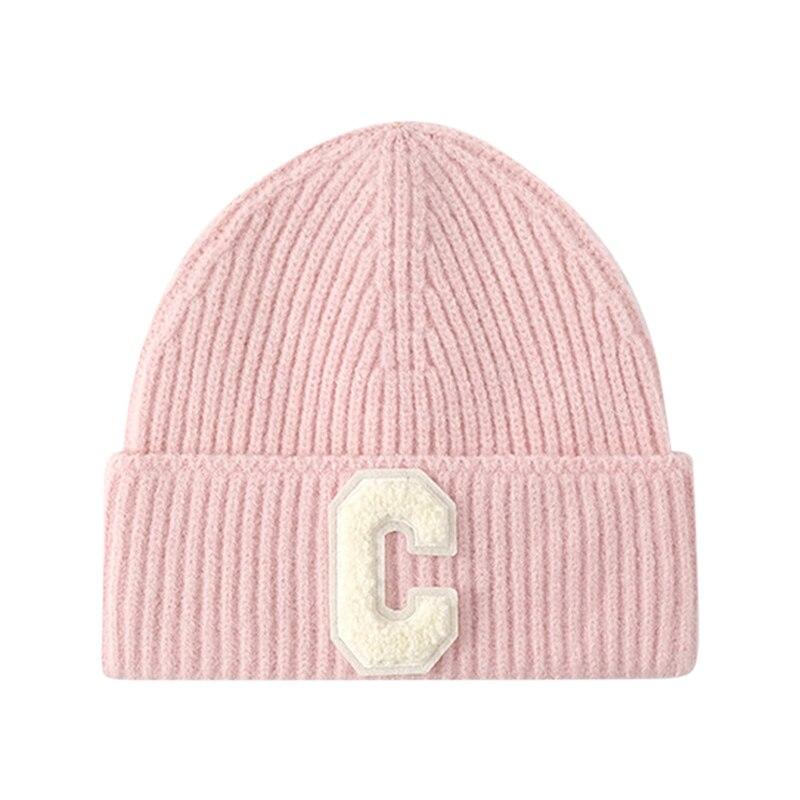 Damelue for hverdagsbruk Vintermyk Varm Vinterlue Heklet Skilue Sovehetter Skull Cap Kabelstrikket Beanie-lue