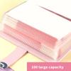 Money Organiser Notebook with Password Lock 50 Clear Plastic Sleeve Portable Money Saving Book for Travel and Daily Use