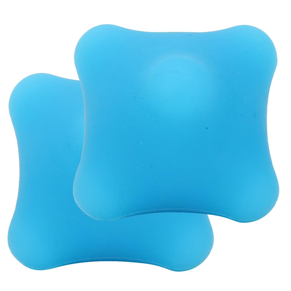 

2шт шестигранный силиконовый массажный мяч для расслабления мышц рук акупунктурный массаж всего тела синий