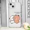 Funny Cartoon Bubududu Panda Couple Clear Phone Cases for iPhone 17 16 15 14 13 12 11 Pro Max XR 8 7 Plus 13 12 Mini Soft Cover