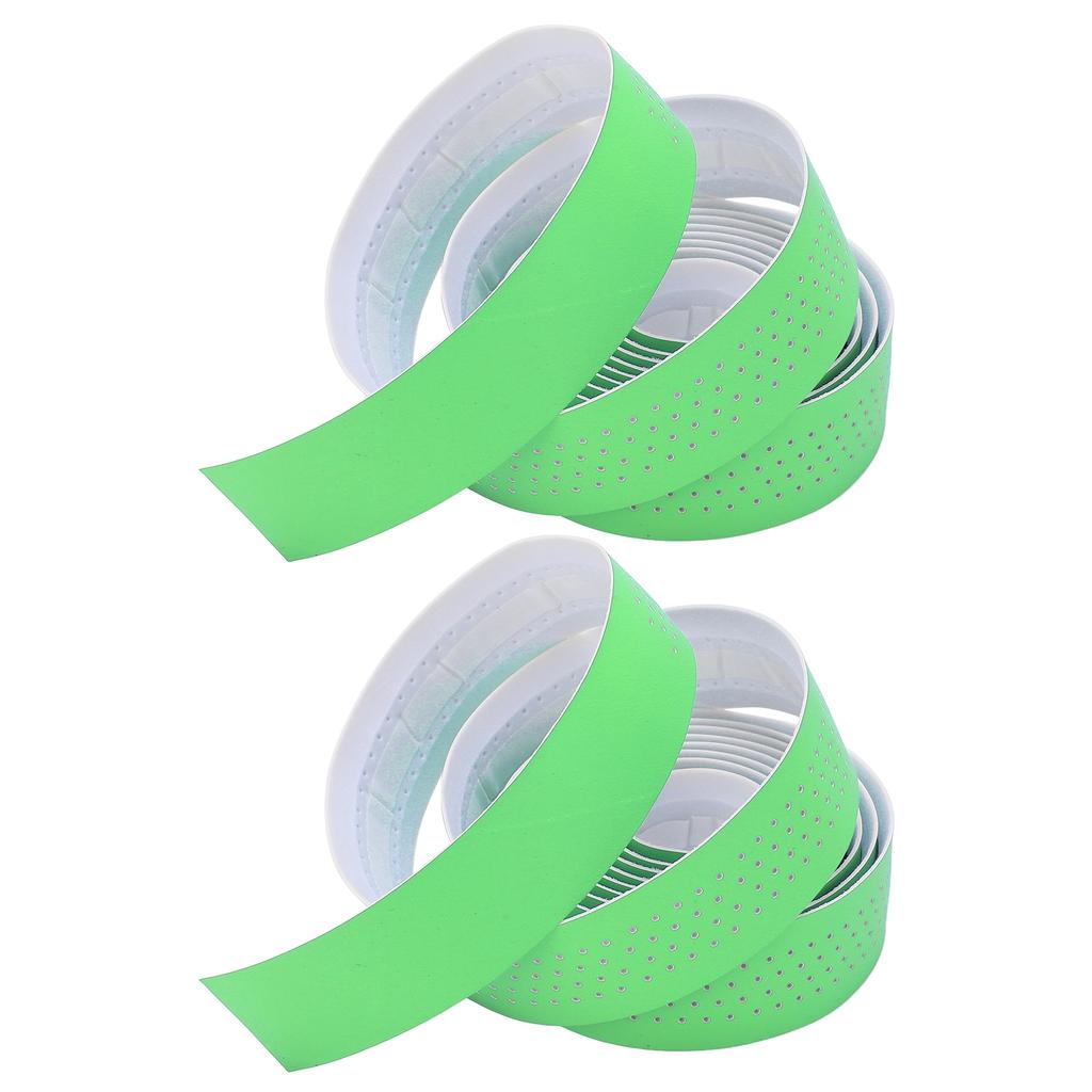 Bicycle Handlebar Tape Anti Slip Road Bike Handle Bar Wraps with End Plugs for Road CyclingGreen