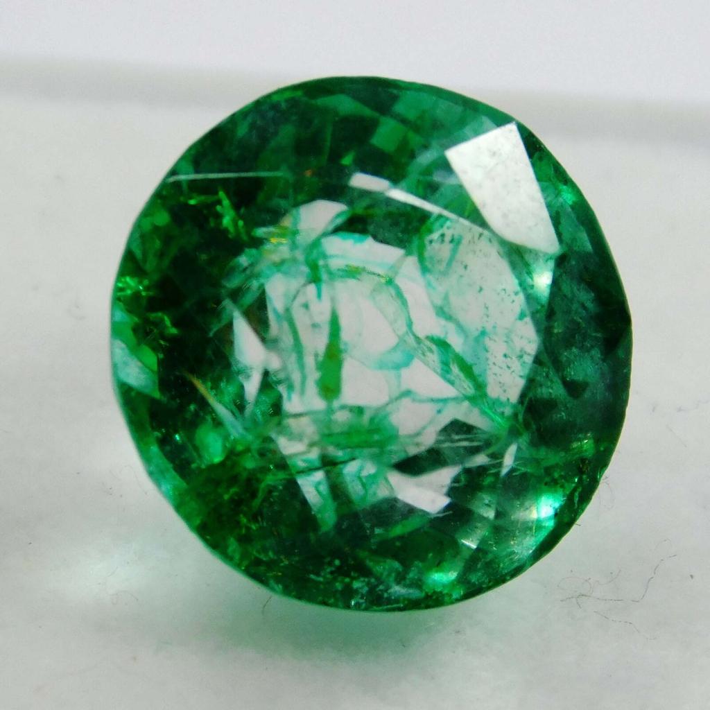7.50 Ct Top Rich Green Natural Emerald Round Cut Loose Gemstone