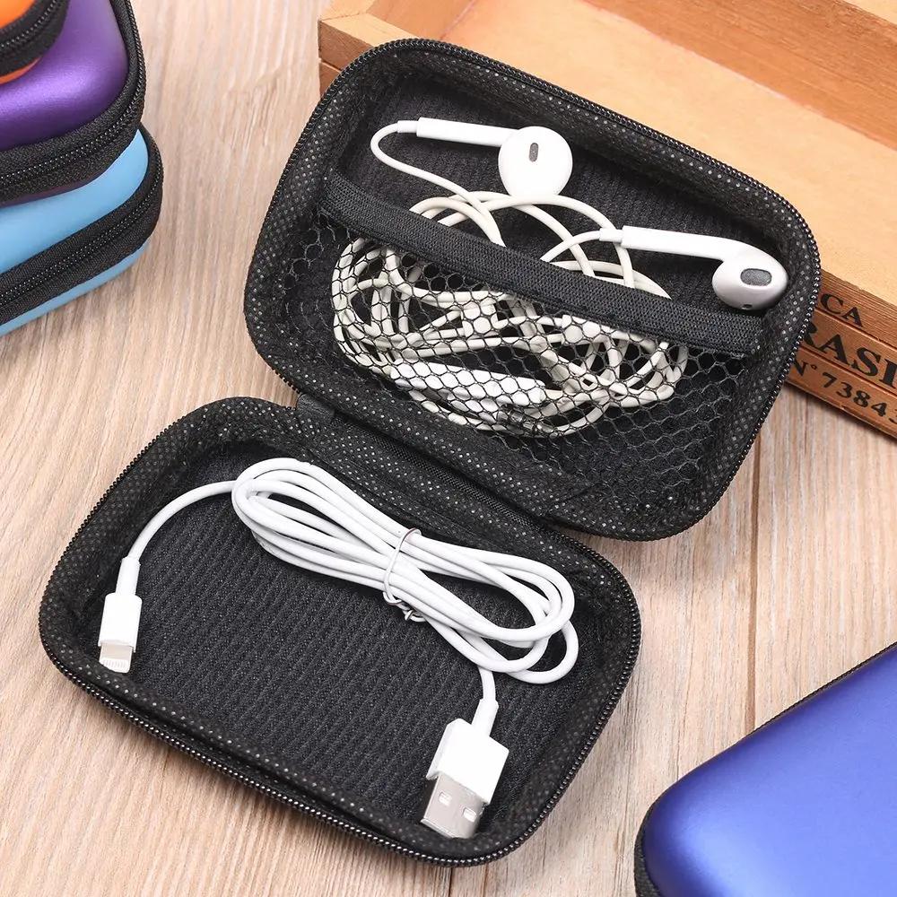 Hard Drive Storage Bag EVA Waterproof Electronics Accessories Organizer Case for SSD USB Cable Headphone Power Bank Multi-Compar