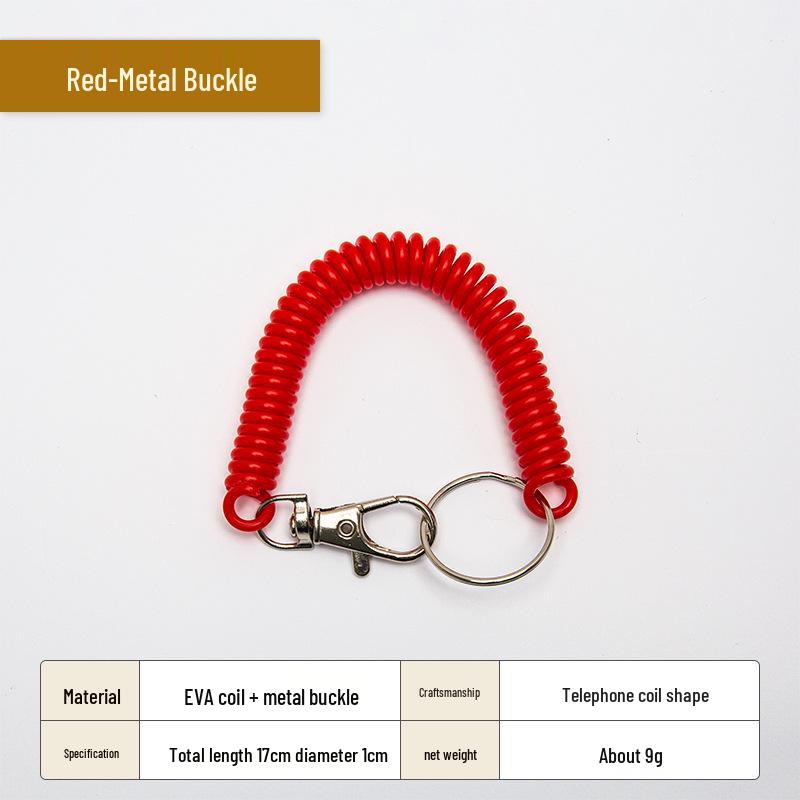 Spring Buckle Keychain Cord – Anti-Lost Outdoor Strap with Bag Holder