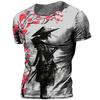 Trend Japanese Samurai Graphics T-shirts Summer Fashion Short Sleeve Mens Kids 3D Printed T Shirts Casual Loose Harajuku Tees