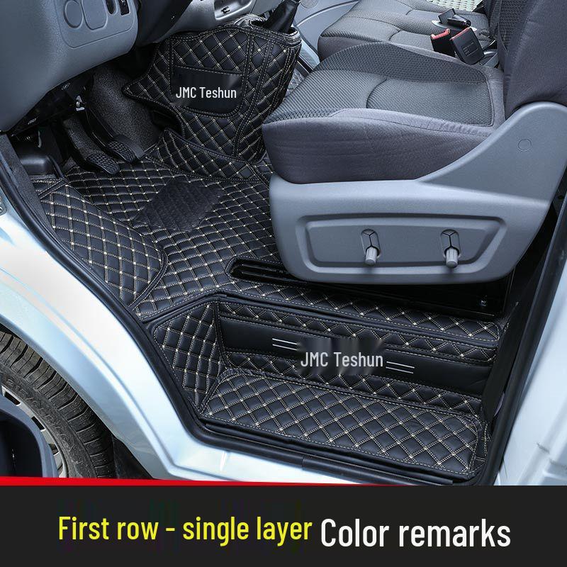 JMC Teshun & Ford 3-Seater Front Foot Mats - Special Modified Style for 6-Seaters, Decorative Interior Accessories