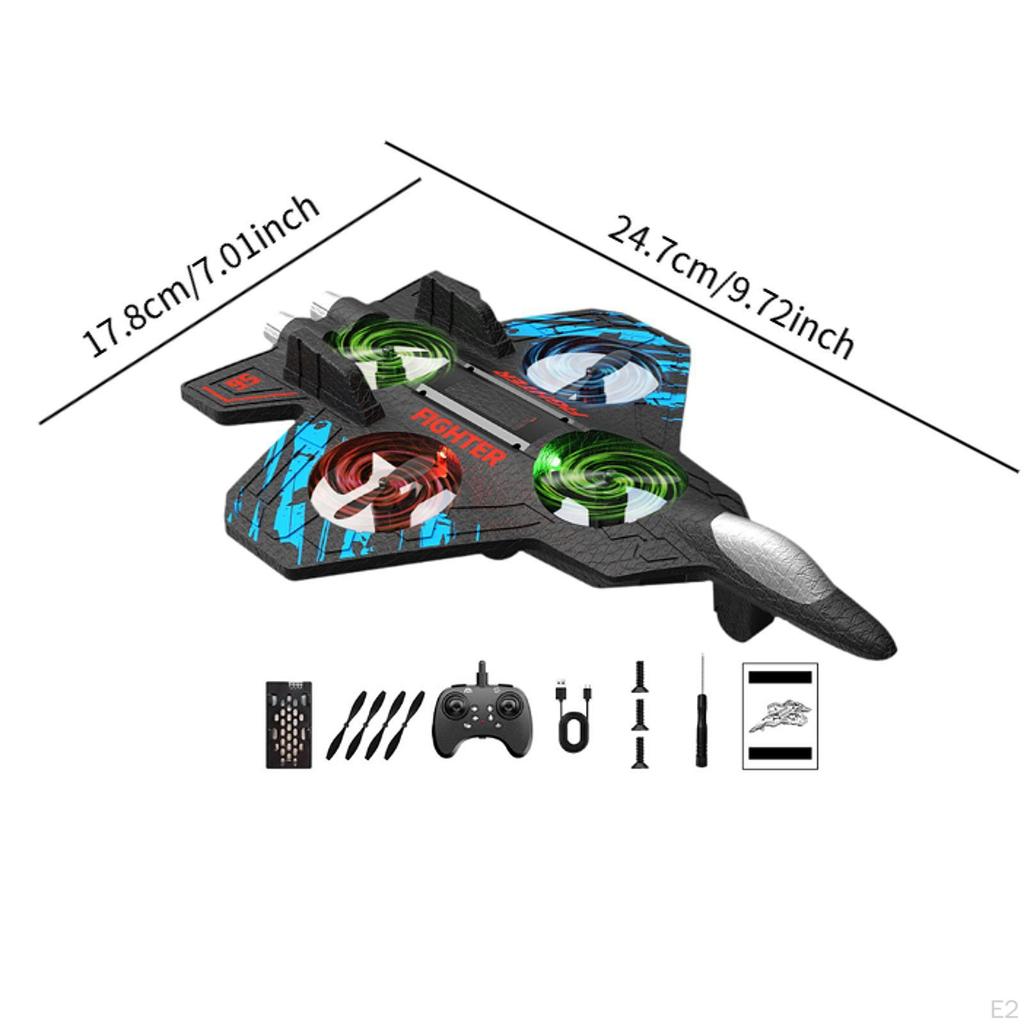Portable RC Plane Gift for Boys, Fighter Model Aircraft Designed Ages 8-12