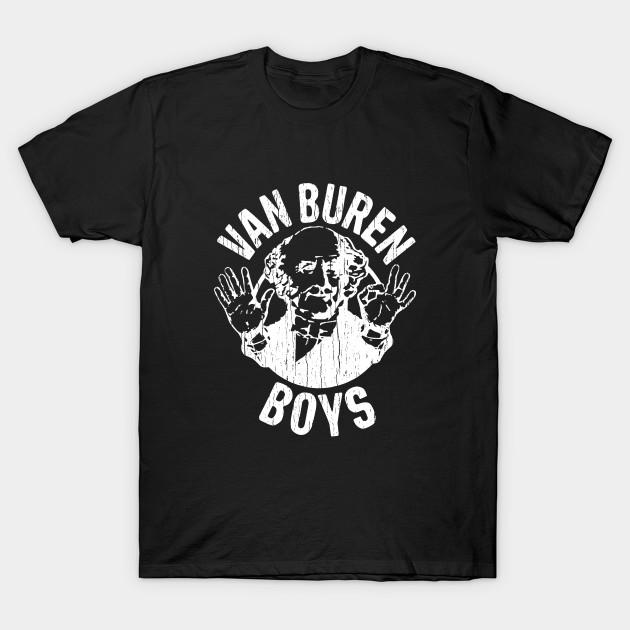 

Men Black Print T-shirt Van Buren Boys No-Cut Transfer Paper Print Cotton Tshirt 2XL