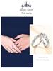 Tonglin S925 Sterling Silver Princess & Knight Couple Rings - Creative Christmas Gift