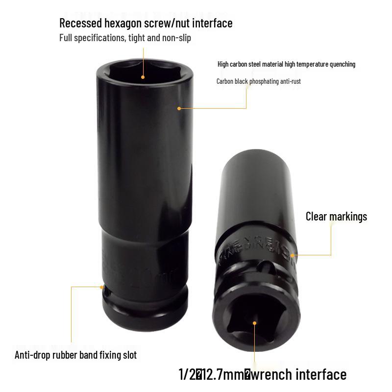 Electric Hex Impact Wrench Socket 1/2, 8-32 for Scaffolders & Carpenters
