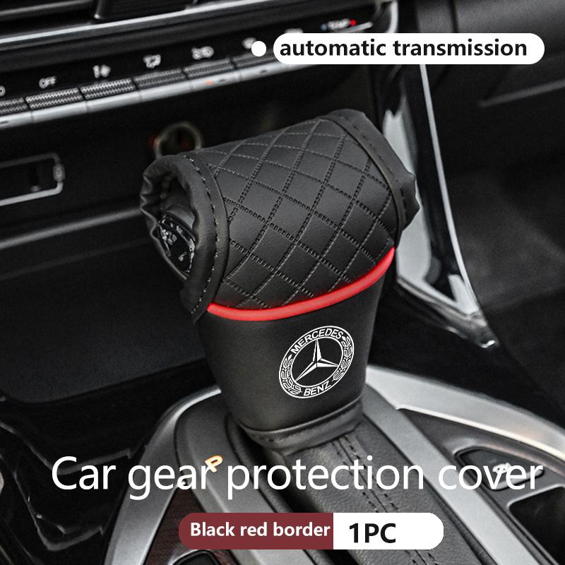 Car Styling Shift Handle Cover Leather Non-slip Automatic Gear Sheath Accessories For Benz AMG VIANO GLB GLC W108 W124 W126 W169