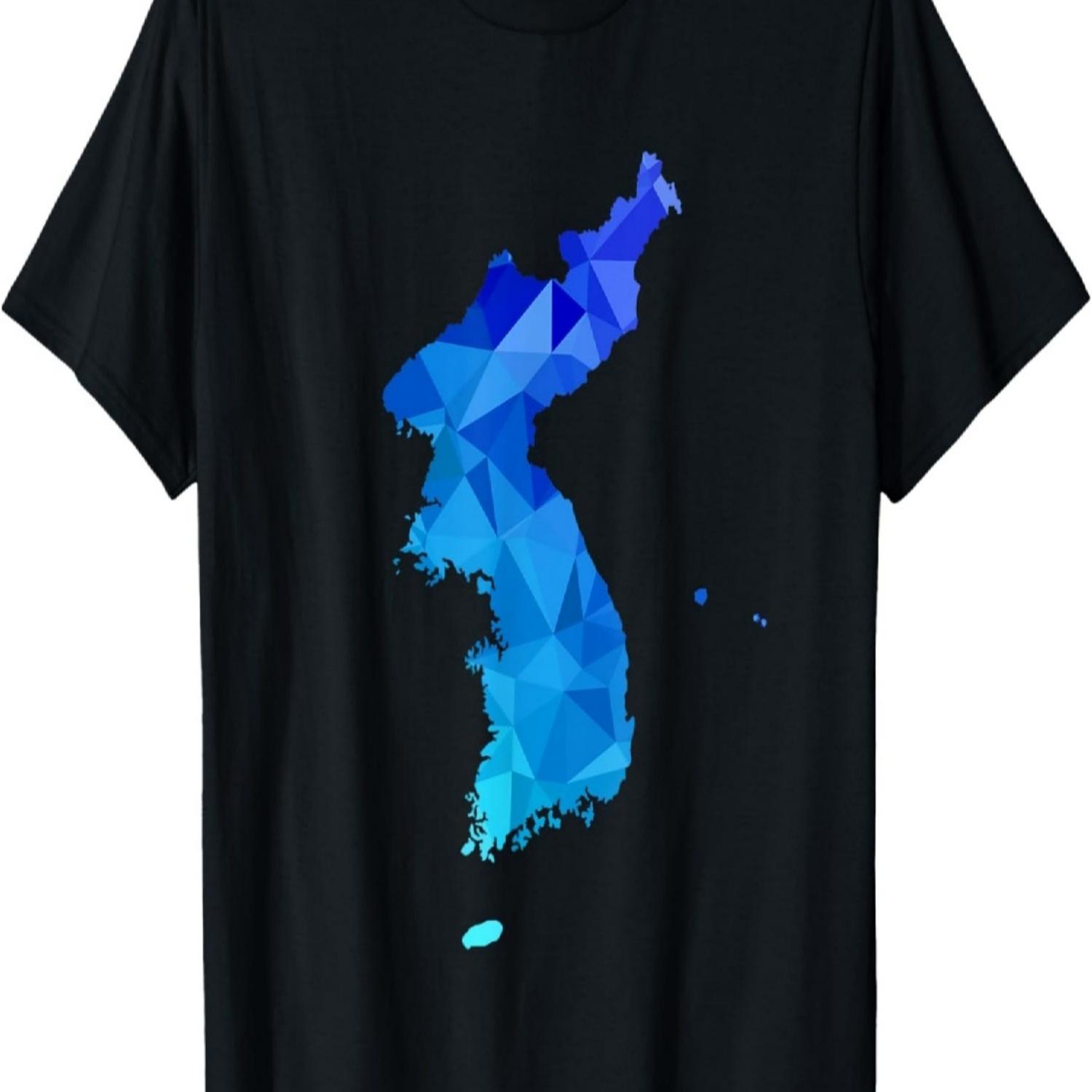 

United North and South Korea Peace Geometry graphic T-Shirt S чёрный