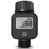 Digitaler Wasserdurchflussmesser Hohe Präzision HD-LCD-Bildschirm Umschaltbare L-GAL-Einheiten für Garten-Terrassenbewässerung Bewässerungssystem