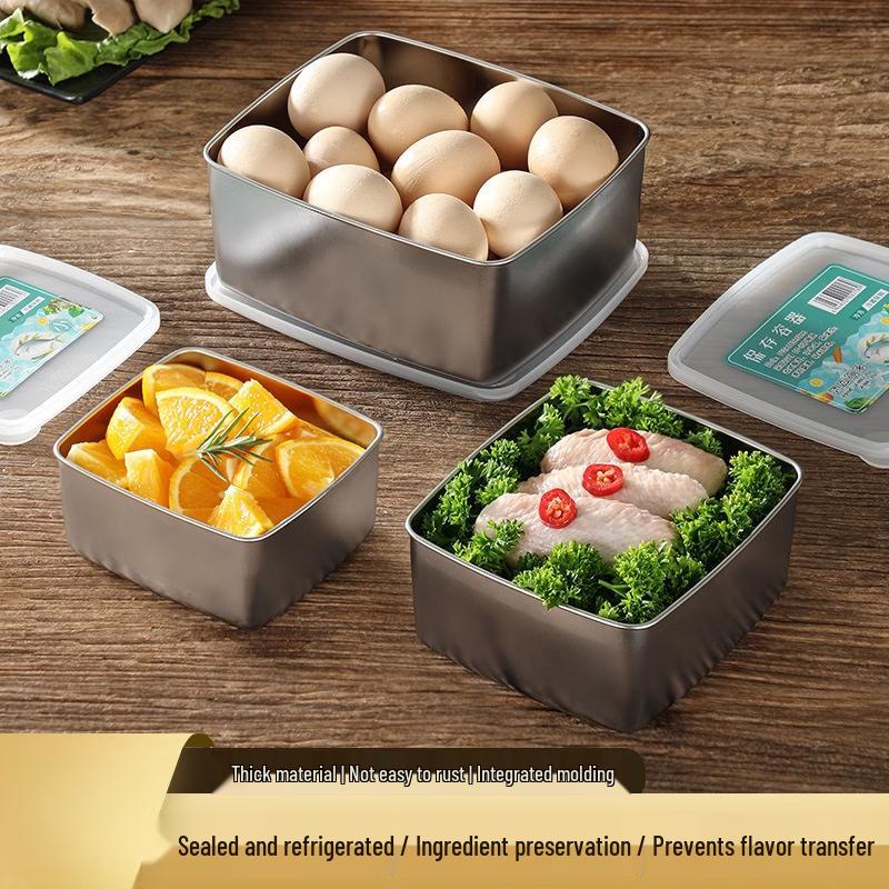 

ZISIZ Steel Food Storage Container Set