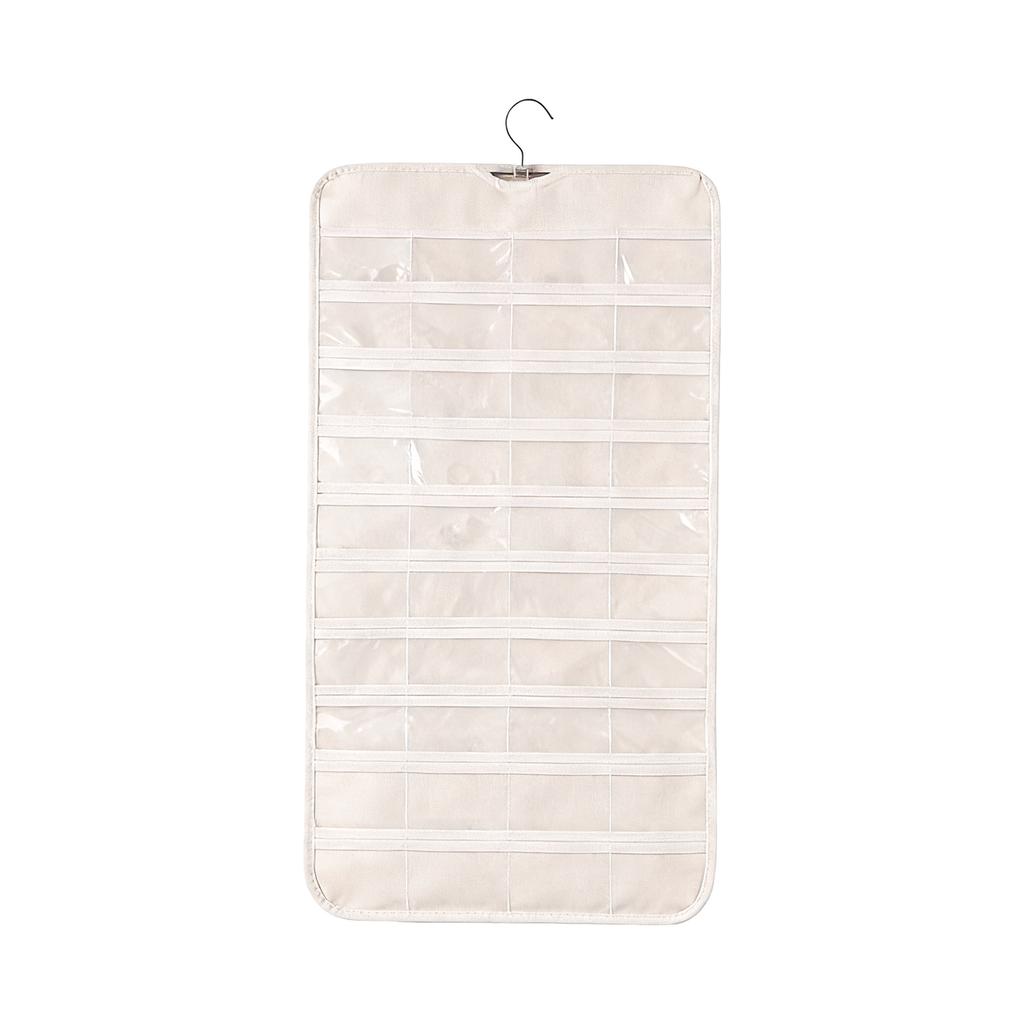 Hanging Jewelry Organizer Storage Roll With Hanger Wall Necklace Rack Display Hanging Wall/Door Metal Hook Double Sided Jewelry Rack