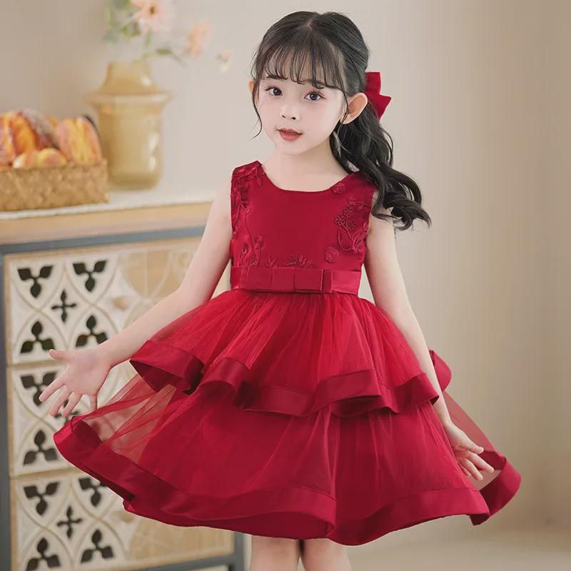 Summer Princess Dress for Girls - High-End Tulle Skirt & Flower Girl Catwalk Costume